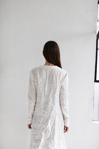 17.1.12 Bunny Hugger Dress, White Linen