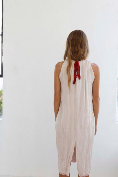 20.2.10 Triple Silk Sleeveless Dress- Ivory