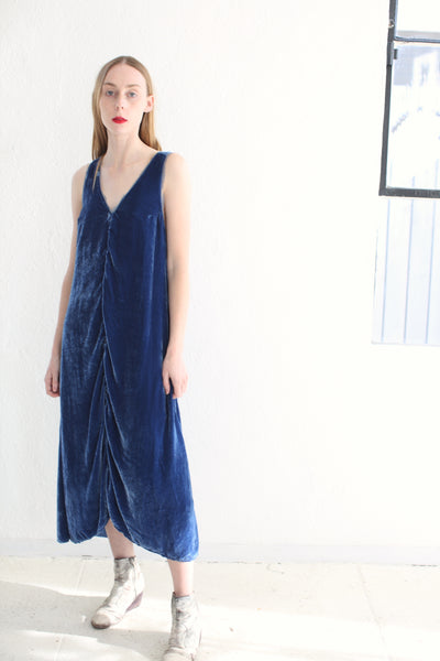 20.3.10 Velvet Sleeveless Shift Dress/ Royal Blue