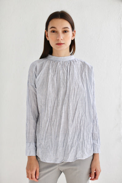 16.2.02 Blouse with Underarm Gusset,  Stripes
