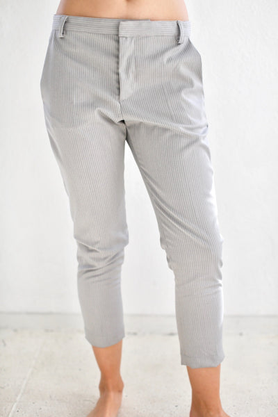 19.3.06 Skinny Trousers, Grey Stripe
