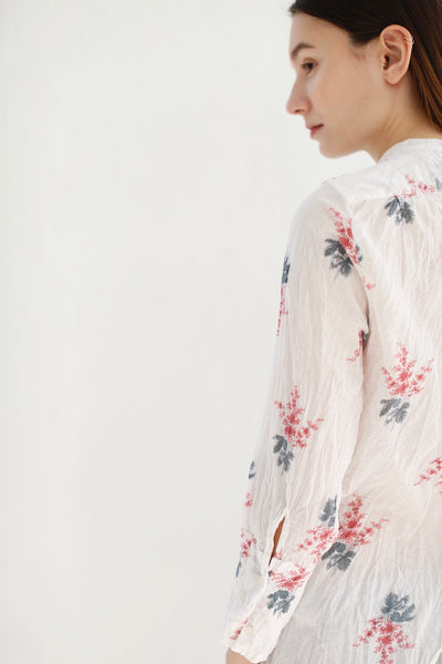 20.1.02 Blouse with Ruched Yolk, Floral
